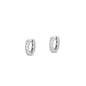 Silver CZ Huggie Earrings