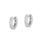 Silver CZ Huggie Earrings
