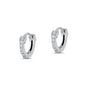 Silver CZ Huggie Hoops