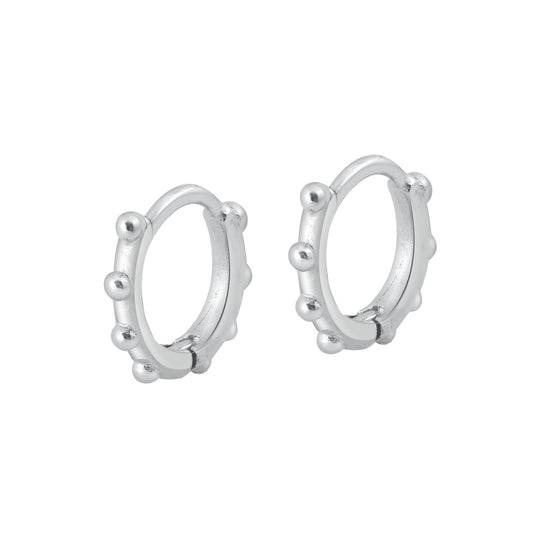 Silver Huggie Earrings