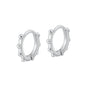 Silver Huggie Earrings