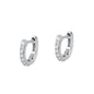 Silver CZ Huggie Earrings