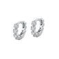 Silver CZ Huggie Earrings