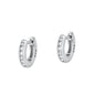 Silver CZ Huggie Earrings