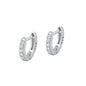 Silver CZ Huggie Earrings
