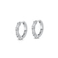 Silver CZ Huggie Earrings