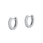 Silver CZ Huggie Earrings