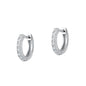 Silver CZ Huggie Earrings