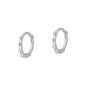 Silver CZ Huggie Earrings