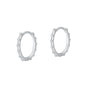 Silver CZ Huggie Earrings