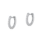 Silver CZ Huggie Earrings