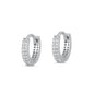Silver CZ Huggie Earrings