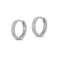 Silver CZ Huggie Earrings