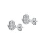 Silver CZ Earrings - Hamsa