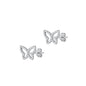 Silver CZ Earrings - Butterfly