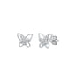 Silver CZ Earrings - Butterfly