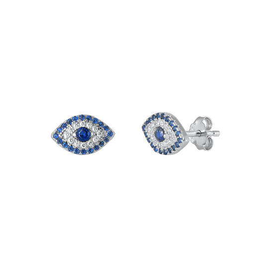 Silver Stud Earrings - All Seeing Eye