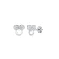 Silver CZ Earrings - Mouse