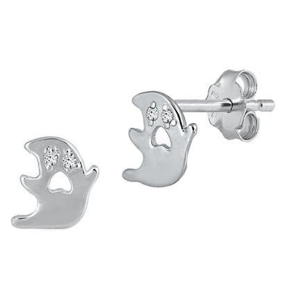 Silver Earrings - Ghost