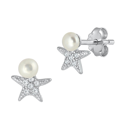 Silver Earrings - Starfish