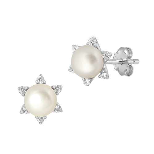 Silver Pearl Earrings