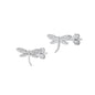 Silver CZ Earrings - Dragonfly