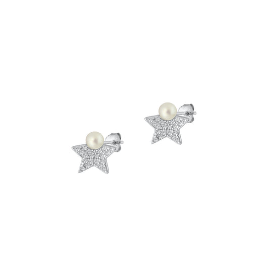 Silver CZ Earring - Star