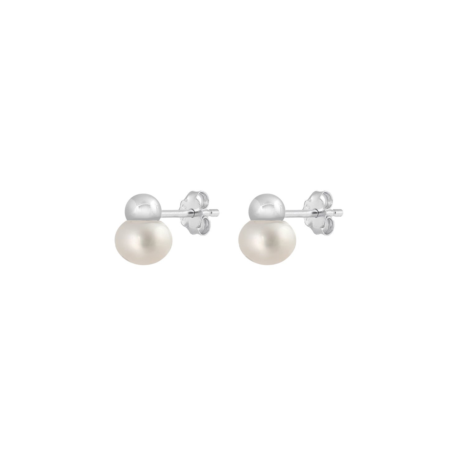 Silver Pearl Earrings