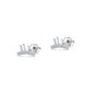 Silver CZ Earrings - Eyelashes
