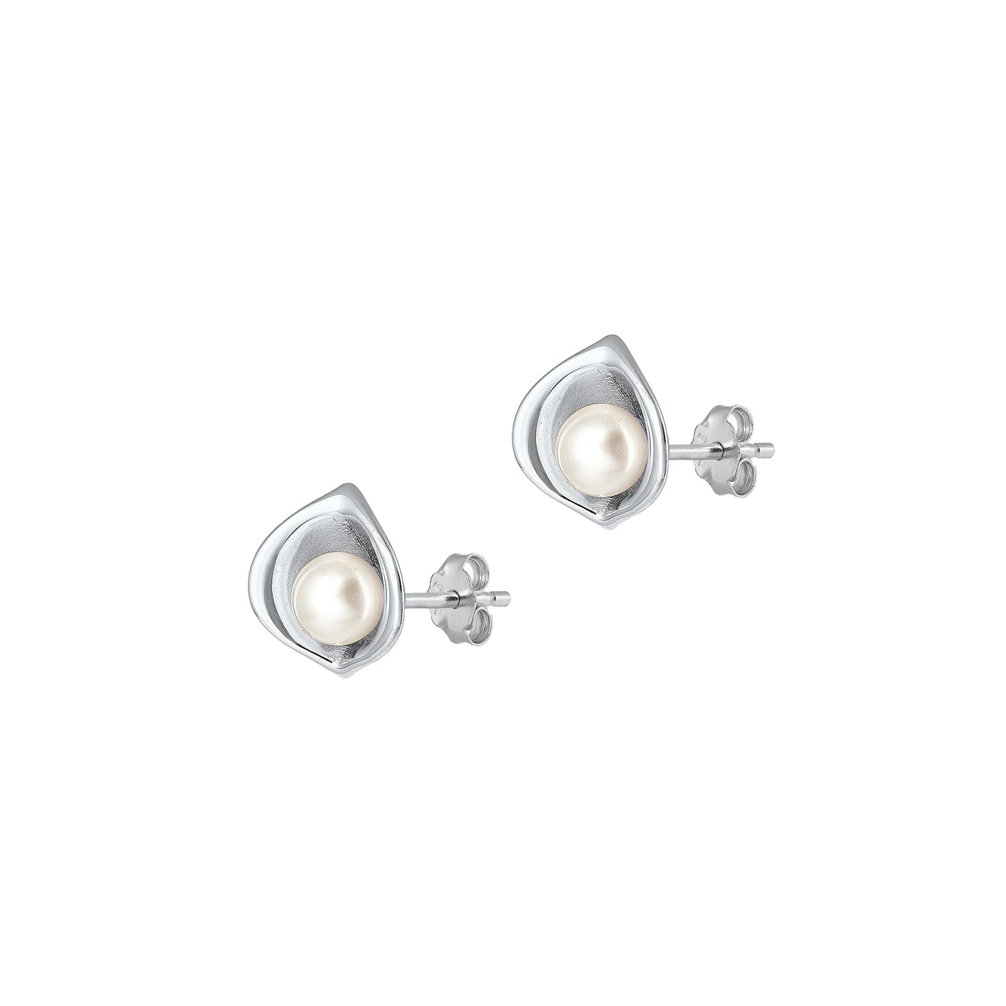 Silver Pearl Earring - Lily