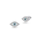 Silver CZ Earring - Evil Eye