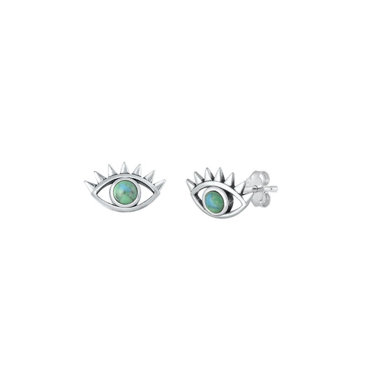 Silver Stone Earring - Eyes