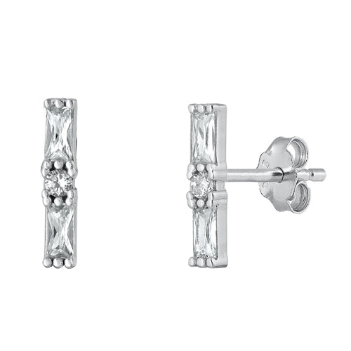 Silver CZ Earrings