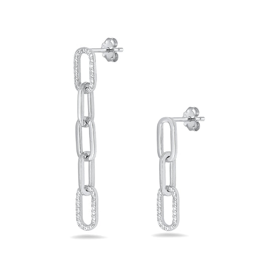 Silver CZ Earring