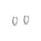 Silver CZ Hoop Earrings