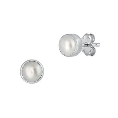 Silver Pearl Earring