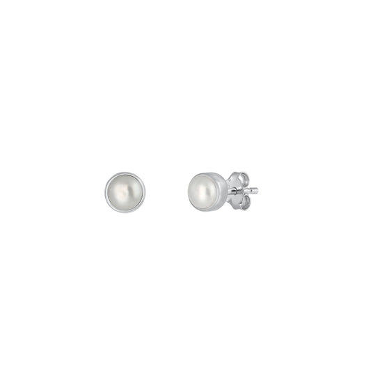 Silver Pearl Earring