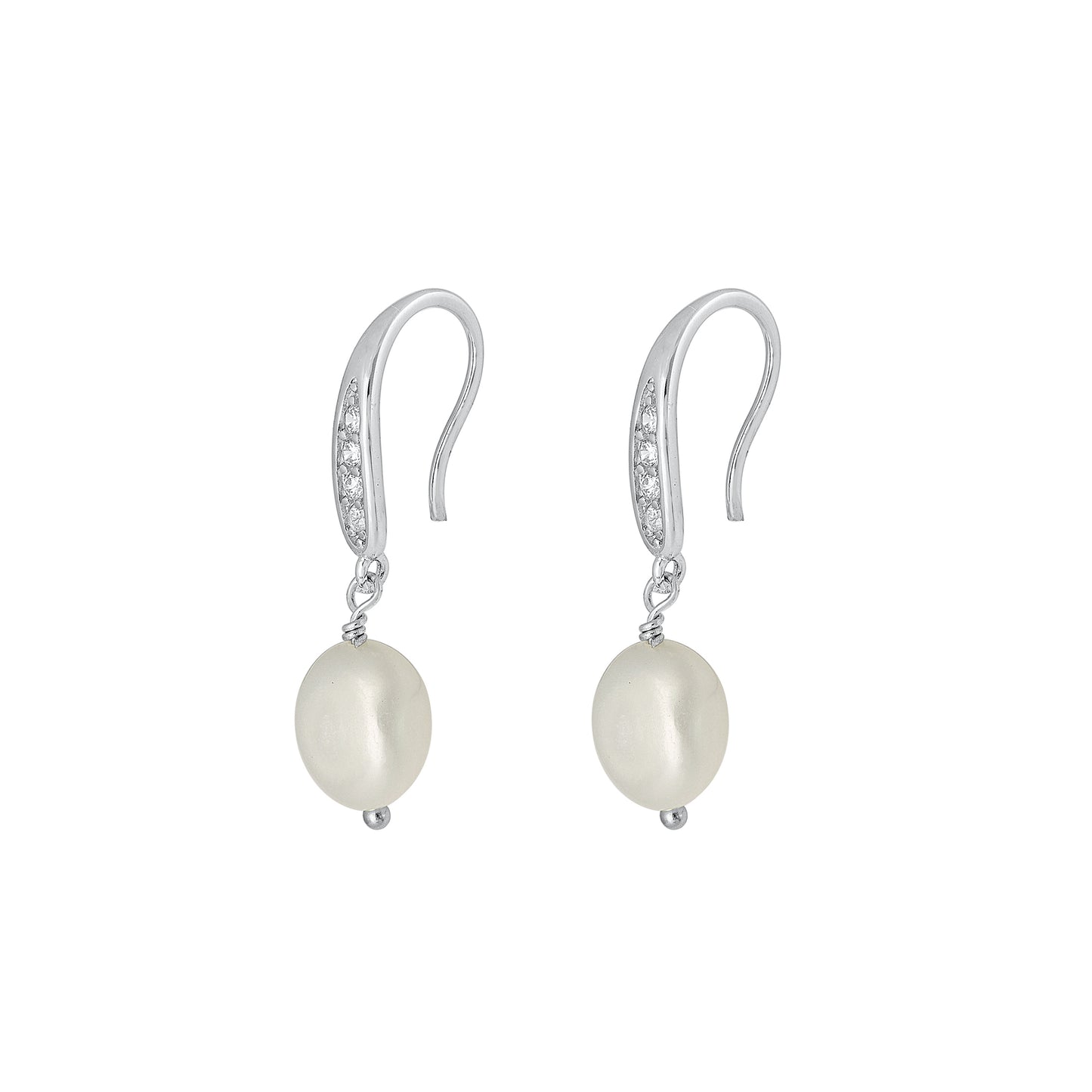 Silver Pearl Earrings