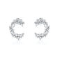 Silver CZ Earrings - Baguette Cluster