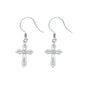 Silver CZ Earring - Cross