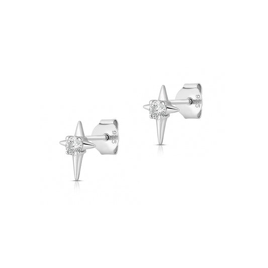 Silver CZ Earring - Star