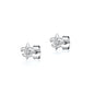 Silver CZ Earrings - Fleur De Lise