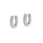 Silver CZ Hoop Earrings