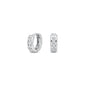 Silver CZ Huggie Earrings