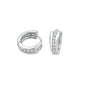 Silver CZ Huggie Earrings