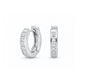 Silver CZ Huggie Earrings