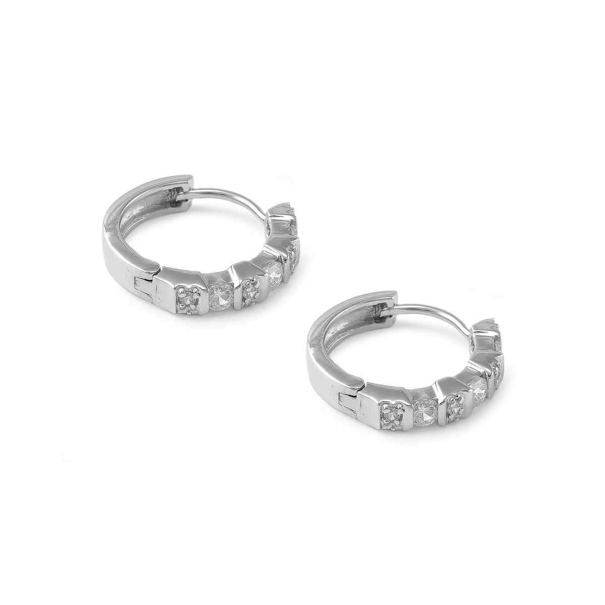 Silver Earrings W/ CZ