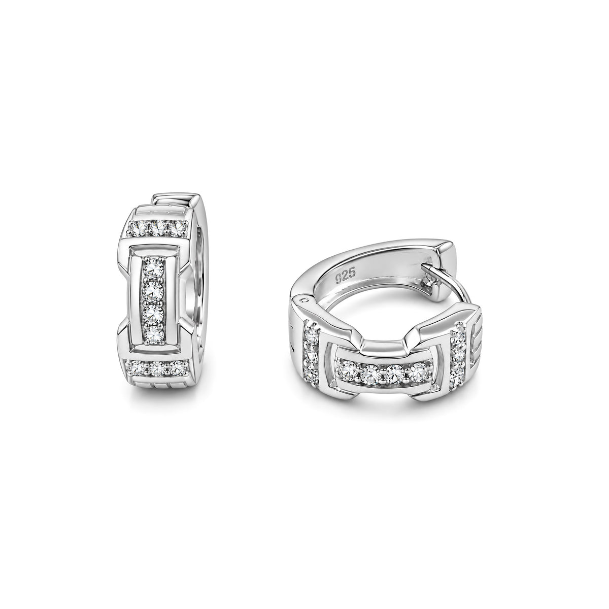 Silver Earrings W/ CZ