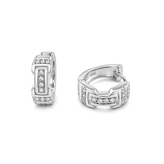 Silver Earrings W/ CZ