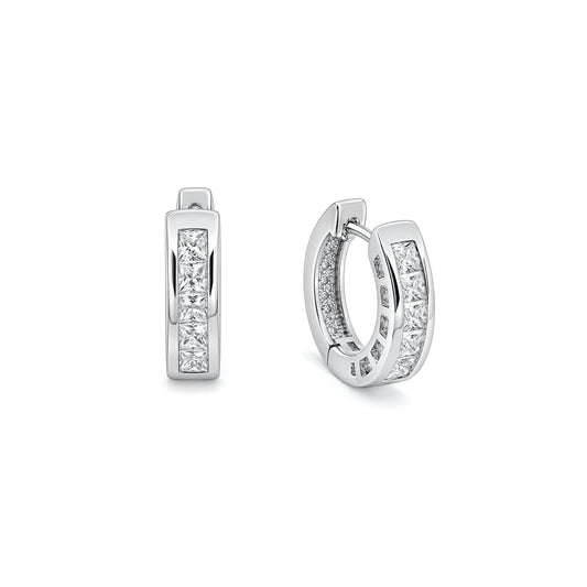 Silver Earrings W/ CZ